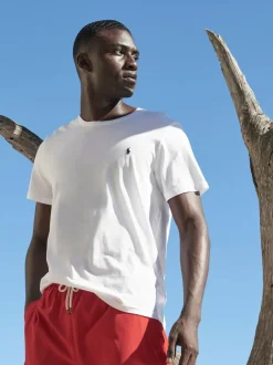 Polo Ralph Lauren Logo Cotton Jersey T-Shirt White Sale