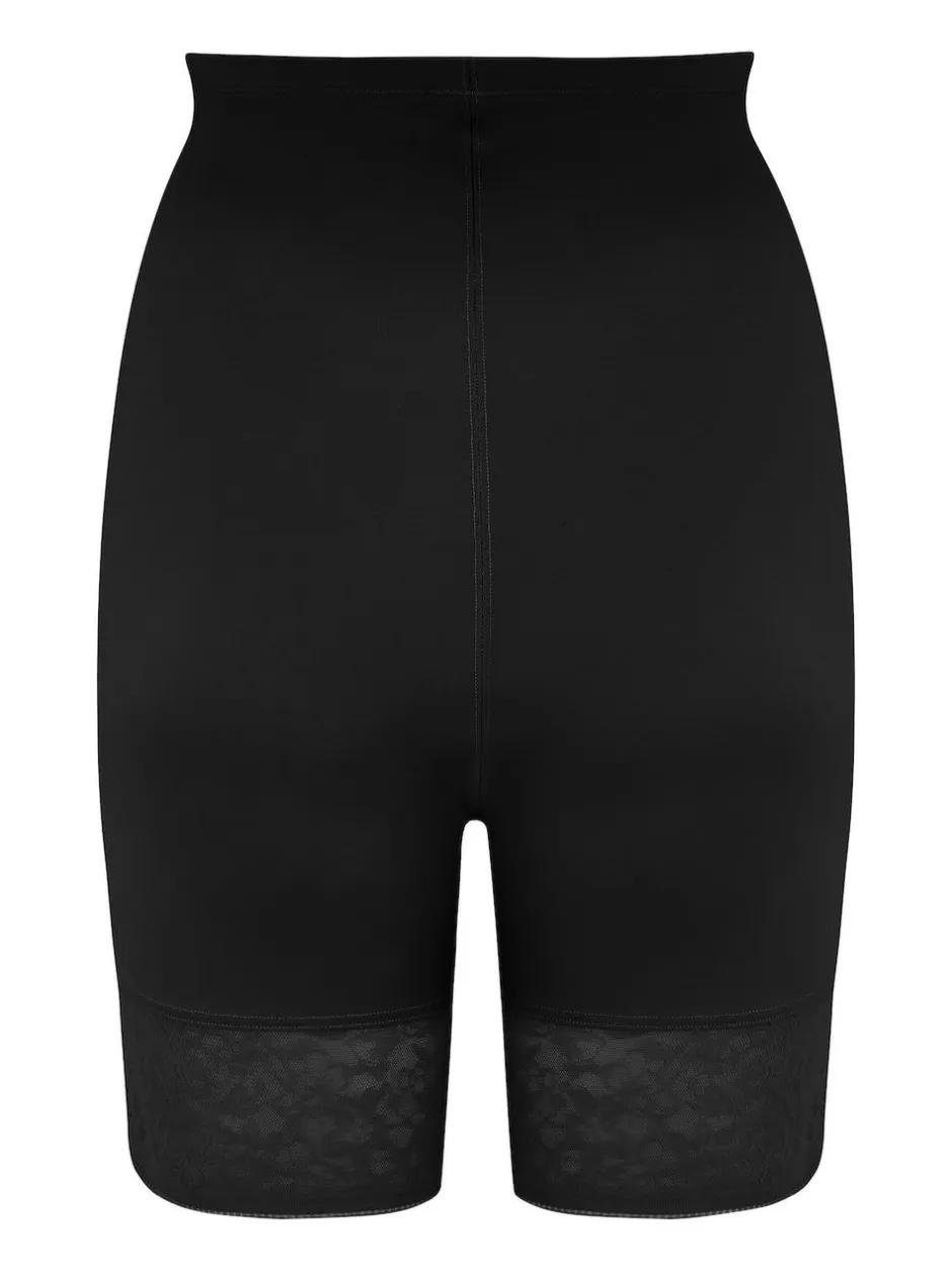 Pour Moi Effortless Tummy Control Thigh Slimmer Shapewear Black