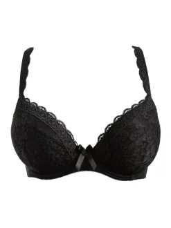 Pour Moi Black Padded Rebel Bra Hot