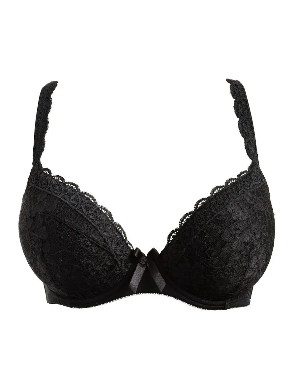 Pour Moi Black Padded Rebel Bra Hot