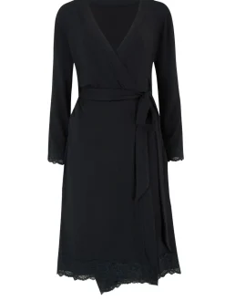 Pour Moi Sofa Loves Lace Jersey Wrap Gown Black Sale