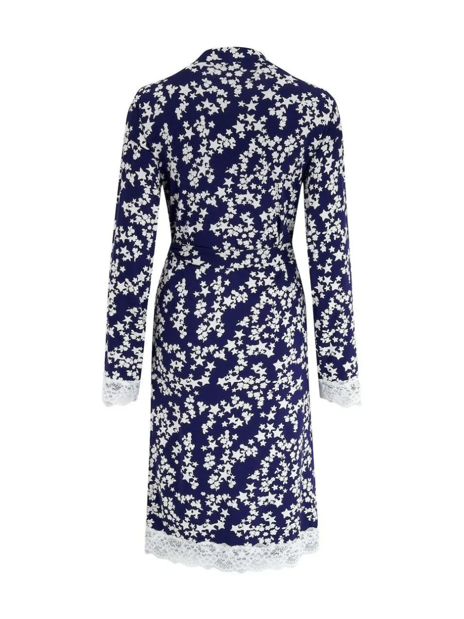 Pour Moi Sofa Loves Lace Jersey Wrap Gown Blue Discount