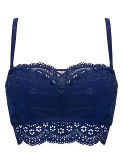 Pour Moi Strapless Swoon Underwired Bustier Bra Blue Online