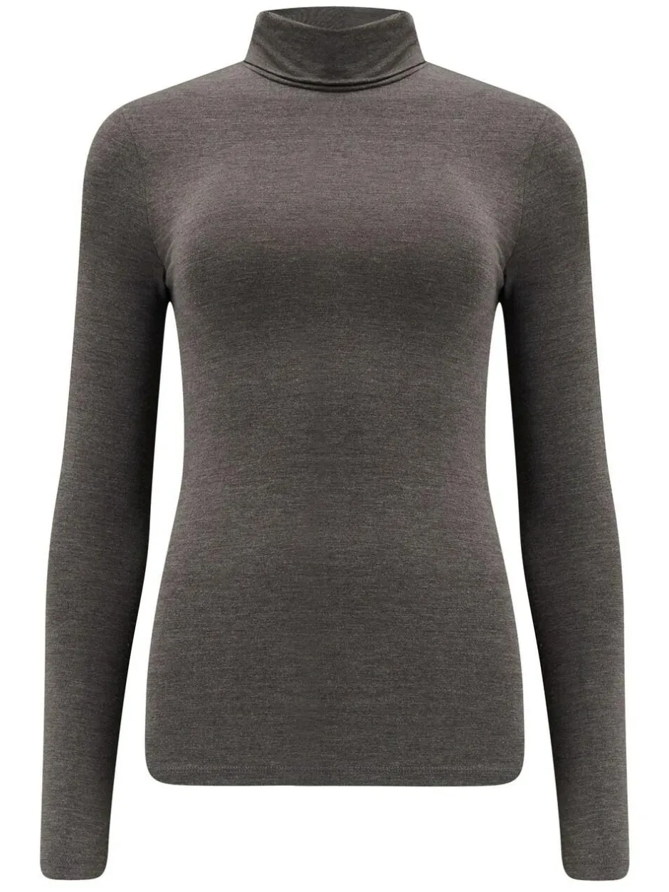 Pour Moi Roll Neck Second Skin Thermal Charcoal Sale