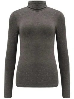 Pour Moi Roll Neck Second Skin Thermal Glitter Charcoal Sale