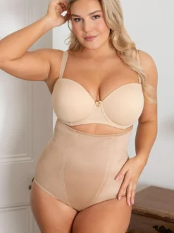 Pour Moi Lingerie Hourglass Shapewear Firm Tummy Control High Waist Knickers Nude Clearance