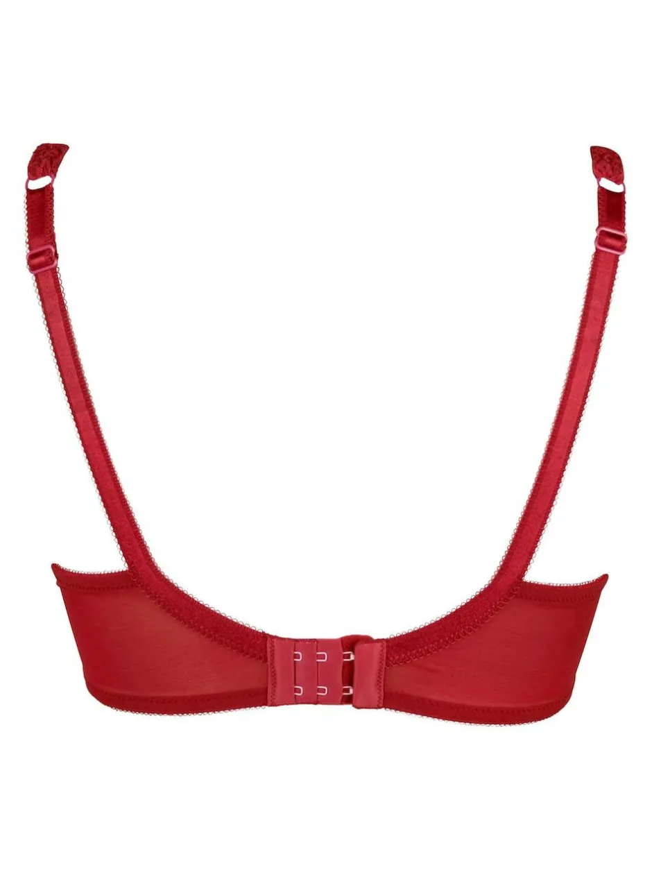 Pour Moi Red Padded Rebel Bra New