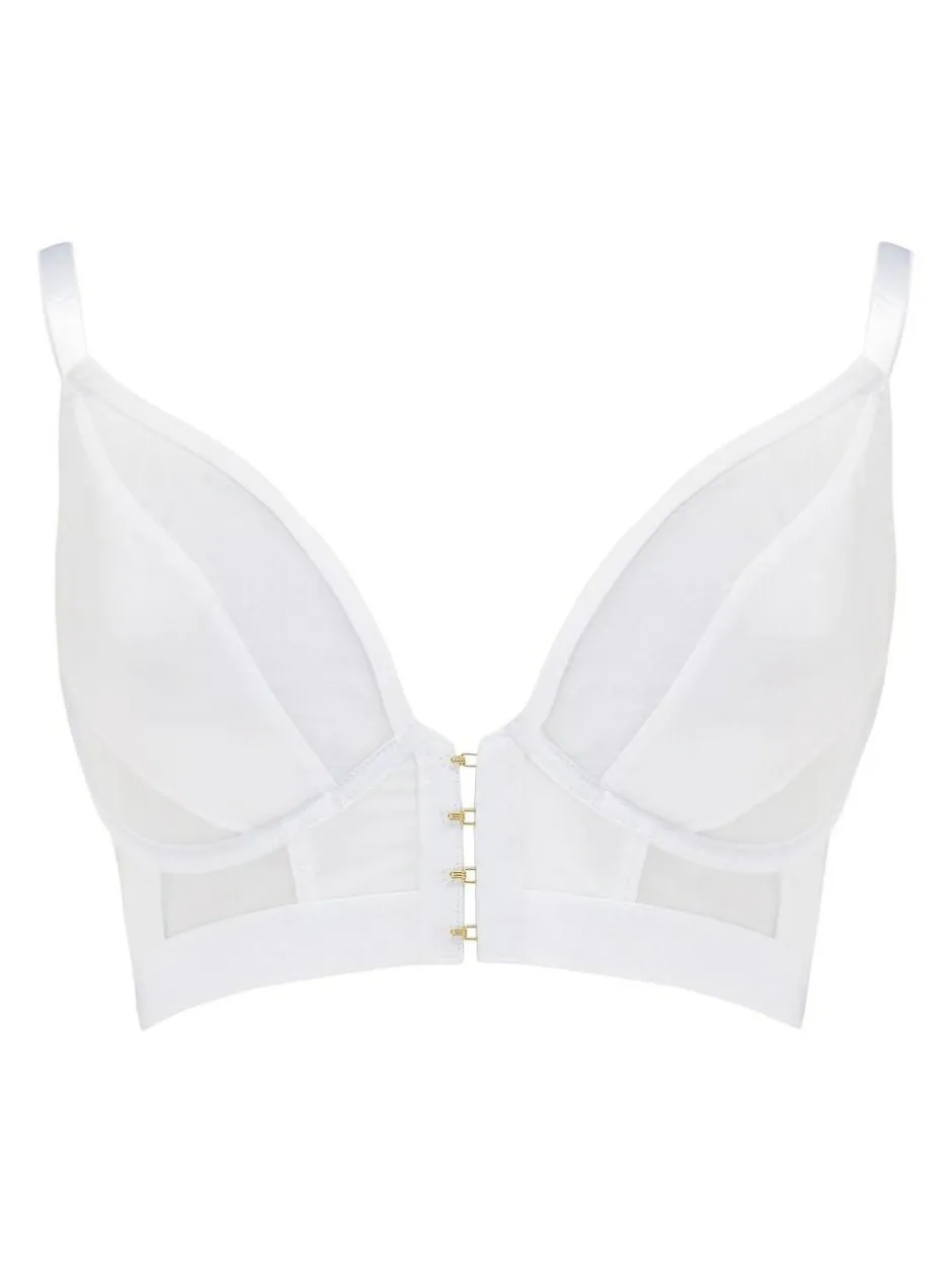 Pour Moi India Front Fastening Underwired Bralette White Discount