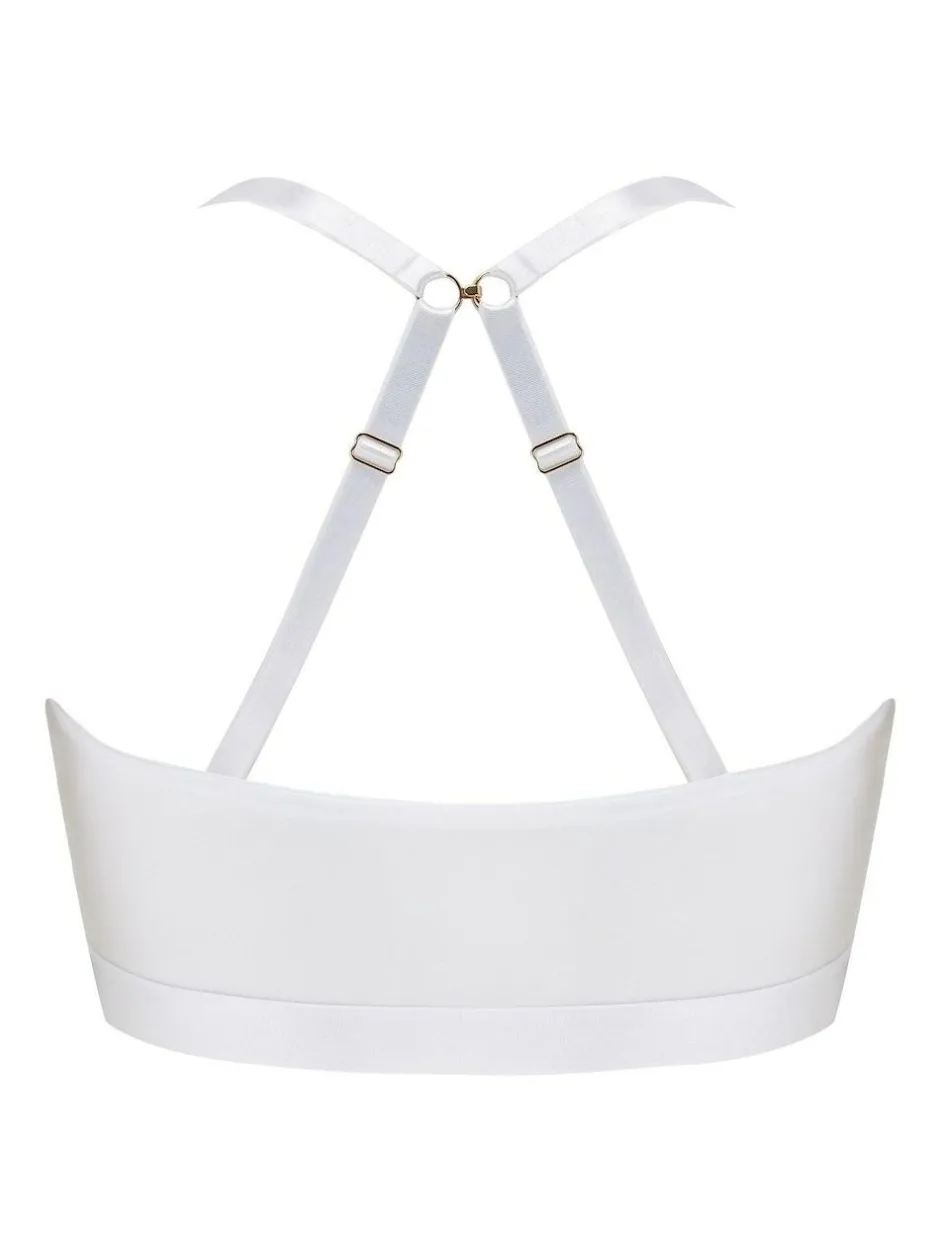 Pour Moi India Front Fastening Underwired Bralette White Discount