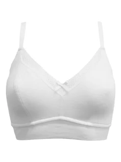 Pour Moi Non Wired Love to Lounge Cotton Non Wired Bra White Discount