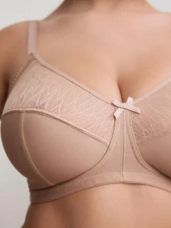 Next B-H Total Support Non Wire Full Cup Ultimate Comfort Bra Praline Nude