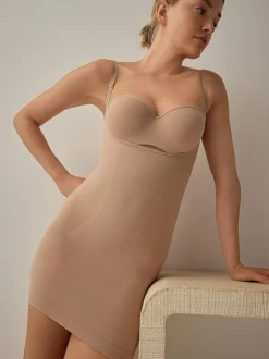 Next Firm Tummy Control Wear Your Own Bra Slip Praline Nude