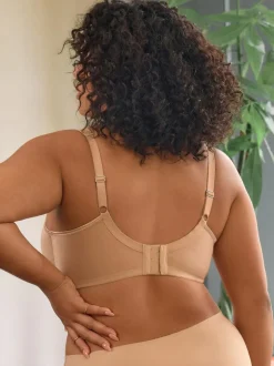 Next F-K Ultimate Support Cotton Minimiser Padded Strap Bra Praline Nude Discount