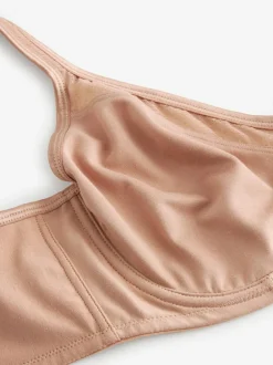 Next F-K Ultimate Support Cotton Minimiser Padded Strap Bra Praline Nude Discount