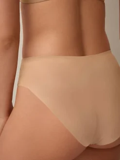 Next High Rise High Leg No VPL Tummy Control Shaping Knickers Praline Nude Hot