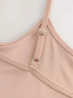 Next Microfibre Comfort Strappy Vest Praline Nude New