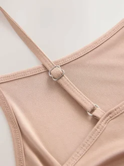 Next Microfibre Comfort Slip Praline Nude Clearance