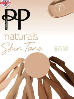 Pretty Polly Natural 8 Denier Skin Tone Tights 2 Pack Discount