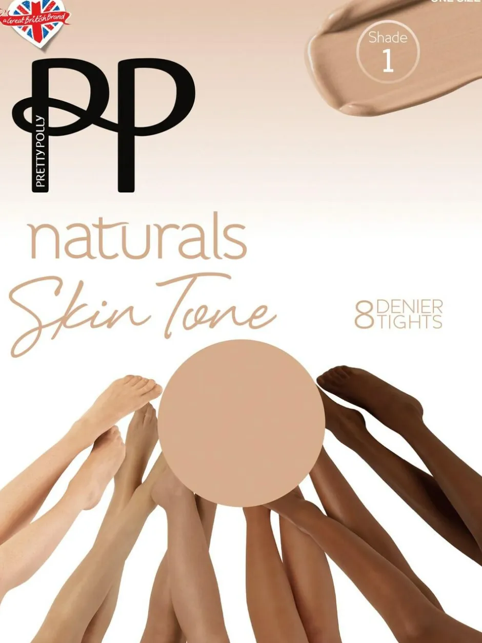 Pretty Polly Natural 8 Denier Skin Tone Tights 2 Pack Discount