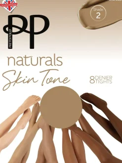 Pretty Polly Natural 8 Denier Skin Tone Tights 2 Pack Discount