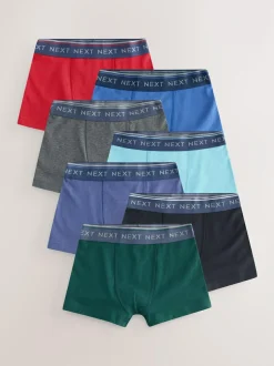 Next Primary Colours with Black Waistband Trunks 7 Pack (2-16yrs) Best