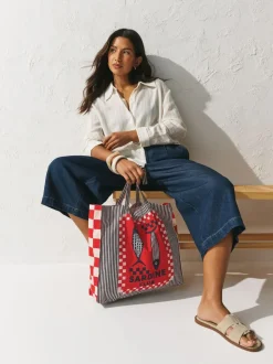 Next Print Sardine Print 100% Cotton Shopper Bag New
