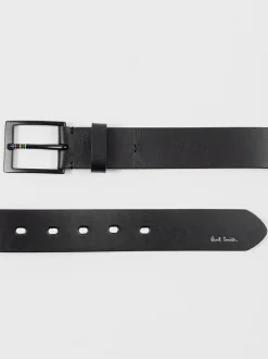 PS Paul Smith Black Logo Stripe Detail Belt Sale