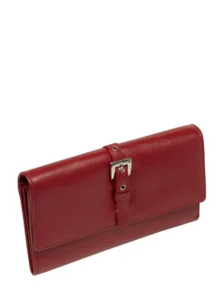 Pure Luxuries London 'Harriet' Leather Purse Red Discount