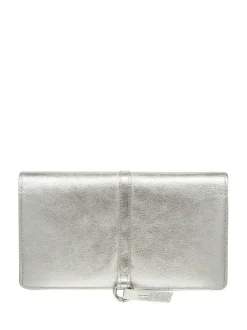 Pure Luxuries London Isla Leather Purse Silver Hot