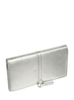 Pure Luxuries London Isla Leather Purse Silver Hot