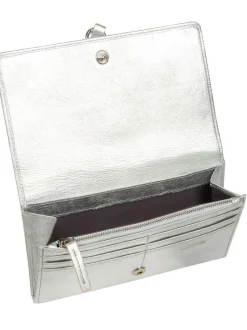 Pure Luxuries London Isla Leather Purse Silver Hot