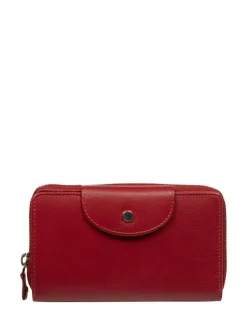 Pure Luxuries London 'Tara' Leather Purse Red New