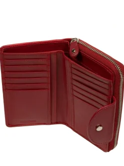Pure Luxuries London 'Tara' Leather Purse Red New