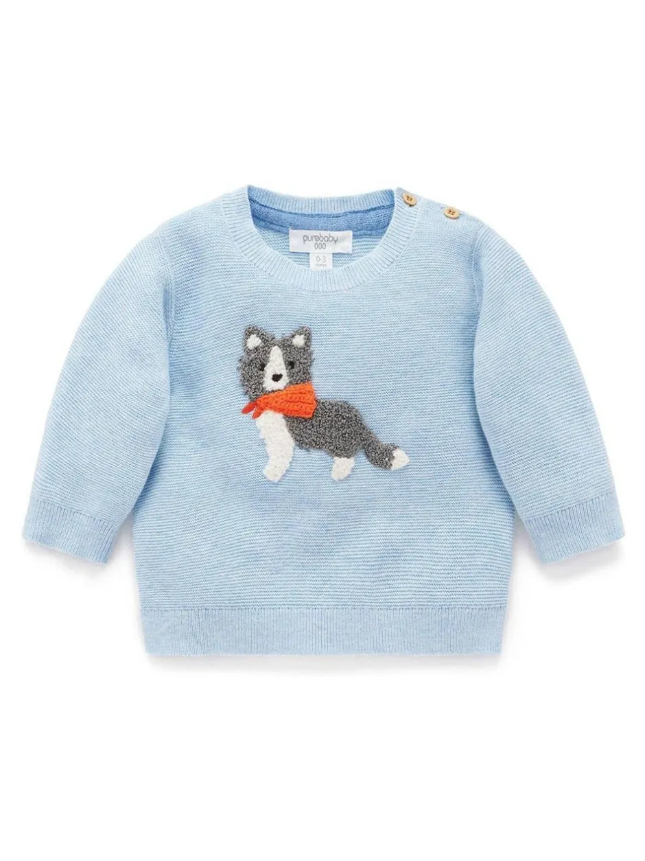 Purebaby On The Farm Jumper Blue