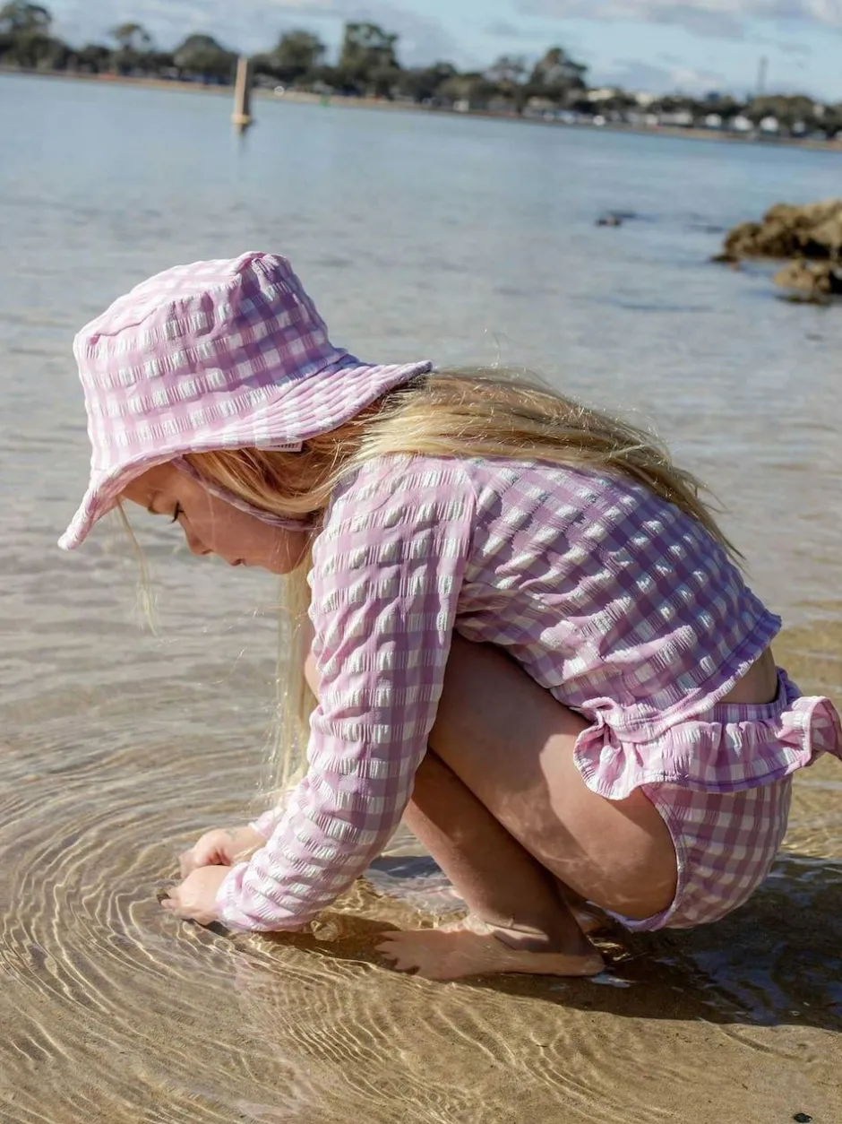 Purebaby Pink Broad Brim Swim Hat Best