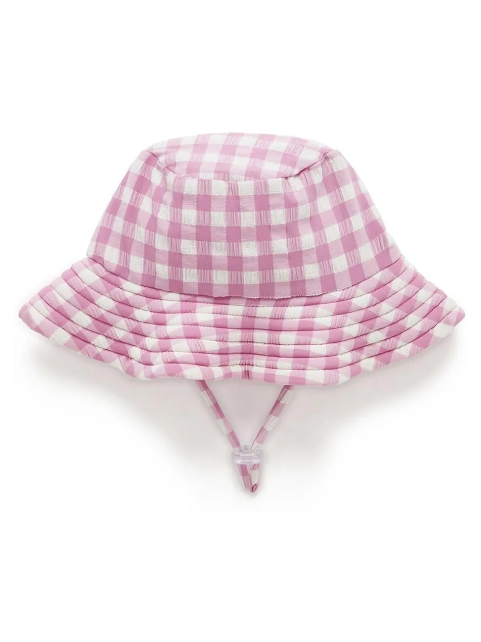 Purebaby Pink Broad Brim Swim Hat Best
