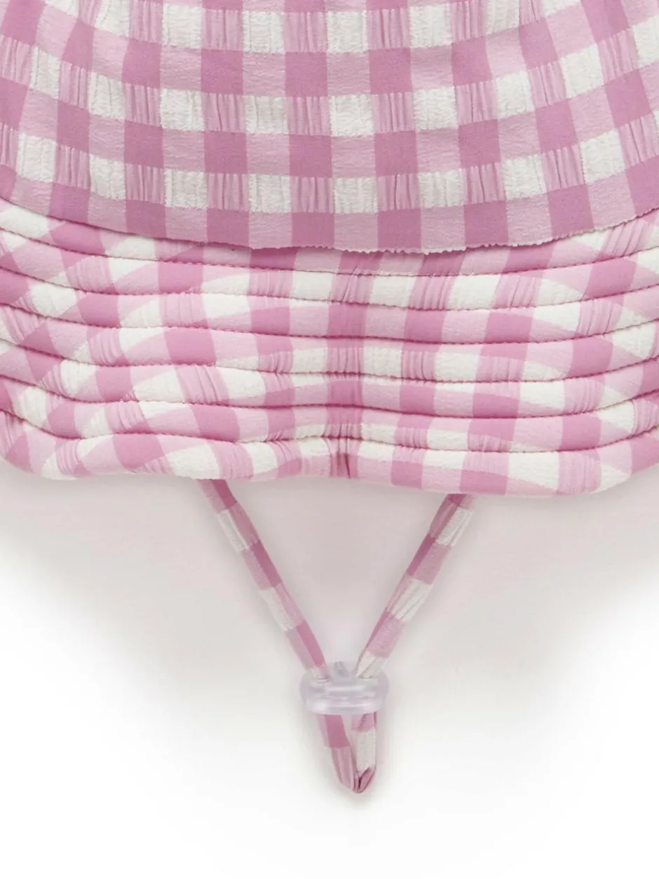Purebaby Pink Broad Brim Swim Hat Best