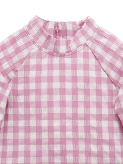 Purebaby Pink Long Sleeve Rashie Swim Set Sale