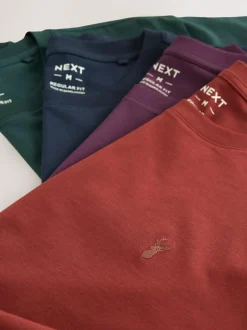 Next Purple / Navy Blue / Orange / Green Regular Fit T-Shirts 4 Pack Clearance