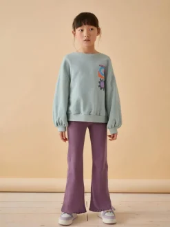 Next Purple 1 Pack Rib Flare Leggings (3-16yrs) Sale