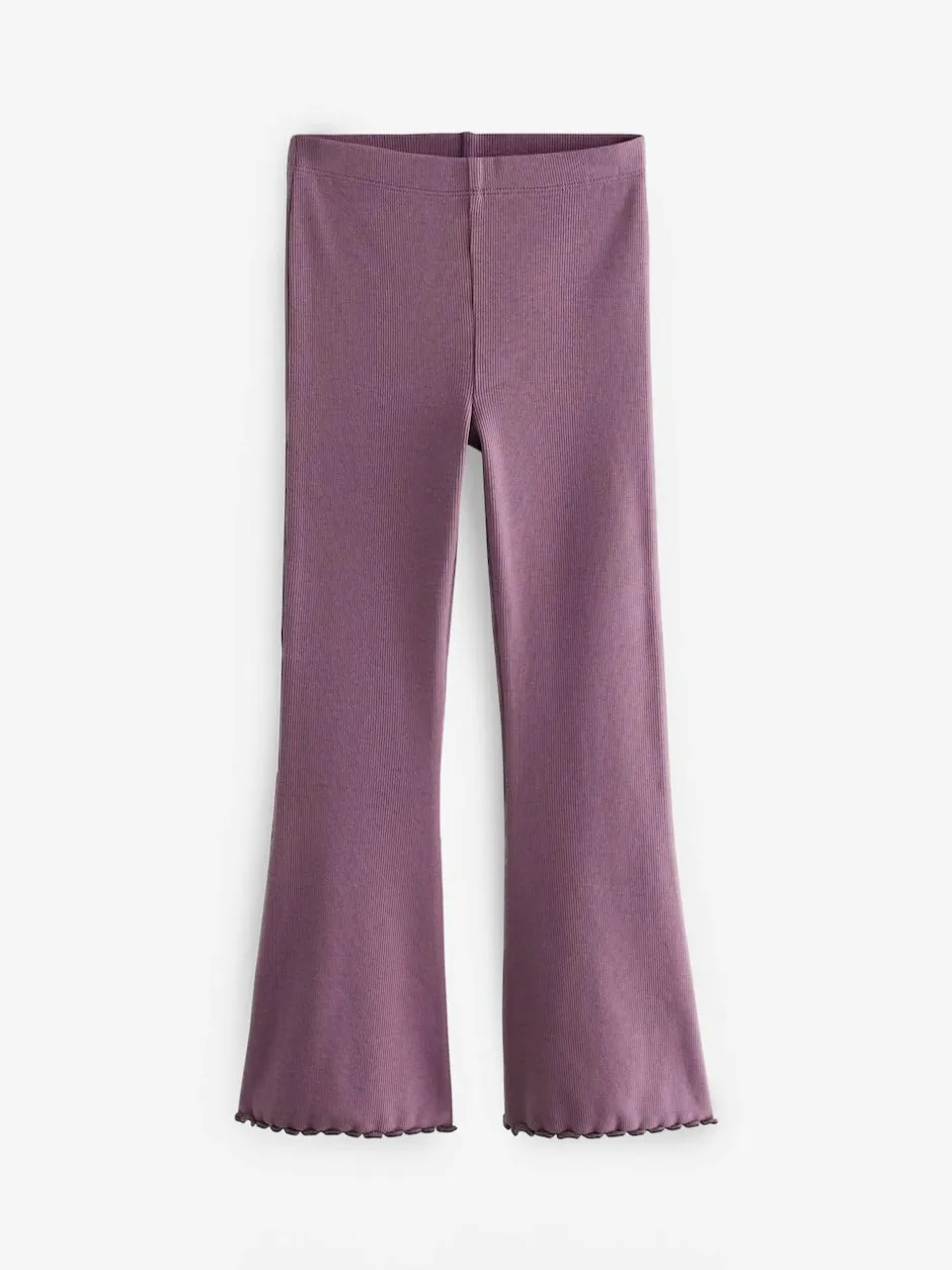 Next Purple 1 Pack Rib Flare Leggings (3-16yrs) Sale