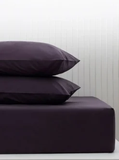 Next Purple Blackberry Cotton Rich Deep Fitted Bed Sheet Discount