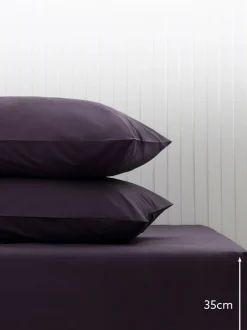 Next Purple Blackberry Cotton Rich Deep Fitted Bed Sheet Discount
