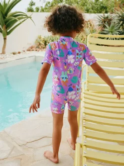 Next Purple Character Sunsafe Swimsuit (3mths-10yrs) Online