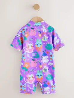 Next Purple Character Sunsafe Swimsuit (3mths-10yrs) Online