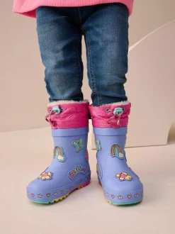Next Character Thinsulate Lined Cuff Wellies Purple Discount