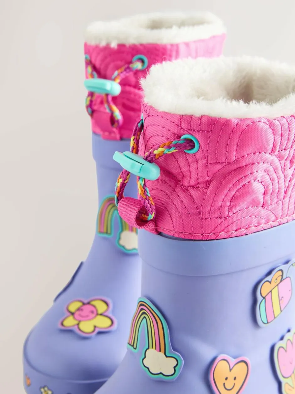 Next Character Thinsulate Lined Cuff Wellies Purple Discount
