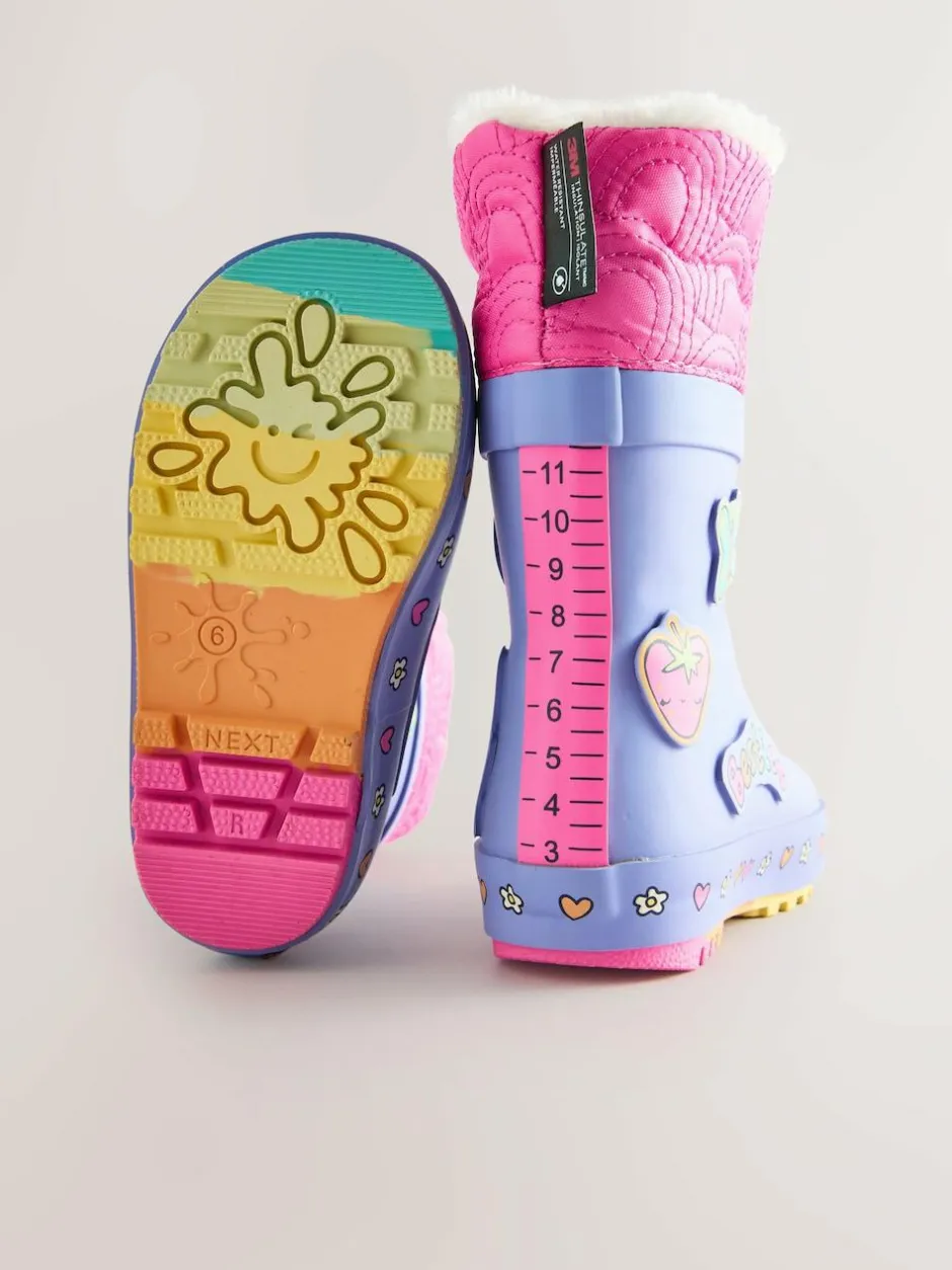 Next Character Thinsulate Lined Cuff Wellies Purple Discount