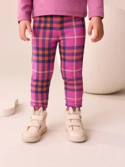 Next Purple Check Leggings (3mths-7yrs) Outlet