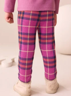 Next Purple Check Leggings (3mths-7yrs) Outlet